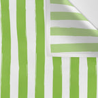 Green and White Cabana Stripes Palm Beach Preppy Wall Tapestry Gallery Image 3