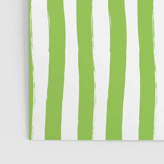 Green and White Cabana Stripes Palm Beach Preppy Poster Gallery Image 3