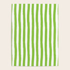 Green and White Cabana Stripes Palm Beach Preppy Poster Gallery Image 4