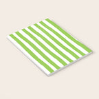 Green and White Cabana Stripes Palm Beach Preppy Notebook Gallery Image 3