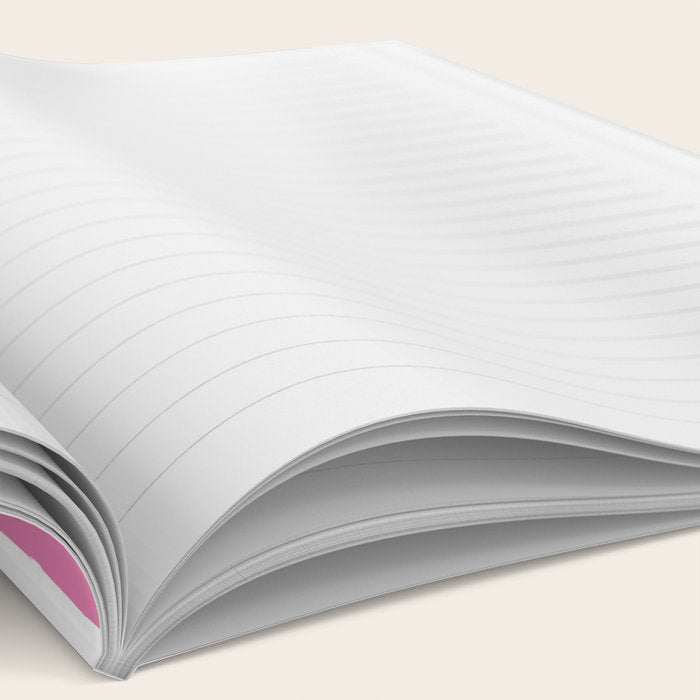 Pink and White Cabana Stripes Palm Beach Preppy Notebook Gallery Image 2