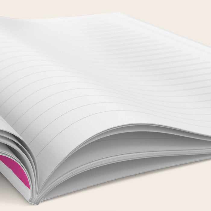 Pink and White Cabana Stripes Palm Beach Preppy Notebook Gallery Image 2