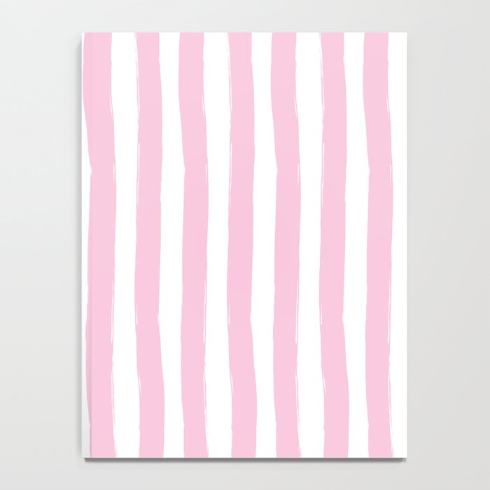 Pink and White Cabana Stripes Palm Beach Preppy Notebook Gallery Image 4