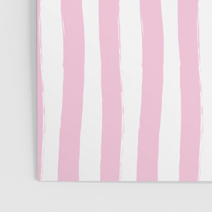 Pink and White Cabana Stripes Palm Beach Preppy Poster Gallery Image 3