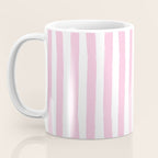Pink and White Cabana Stripes Palm Beach Preppy Coffee Mug Gallery Image 3