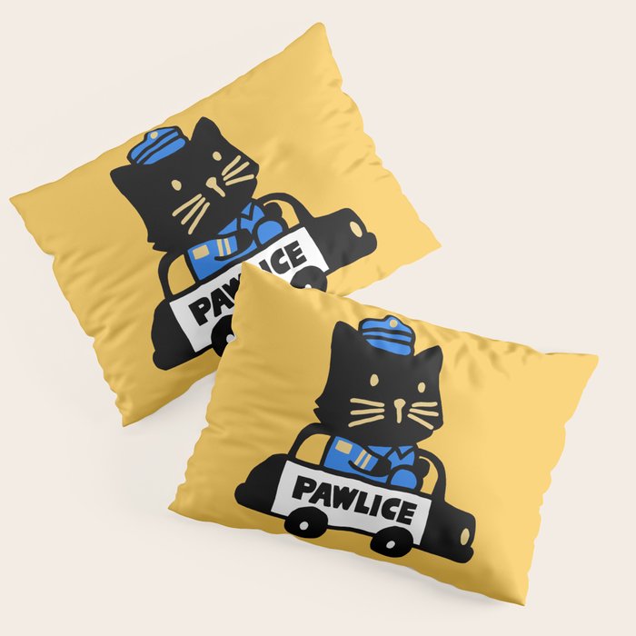 Here comes the cat pawlice Pillow Sham Gallery Image 3