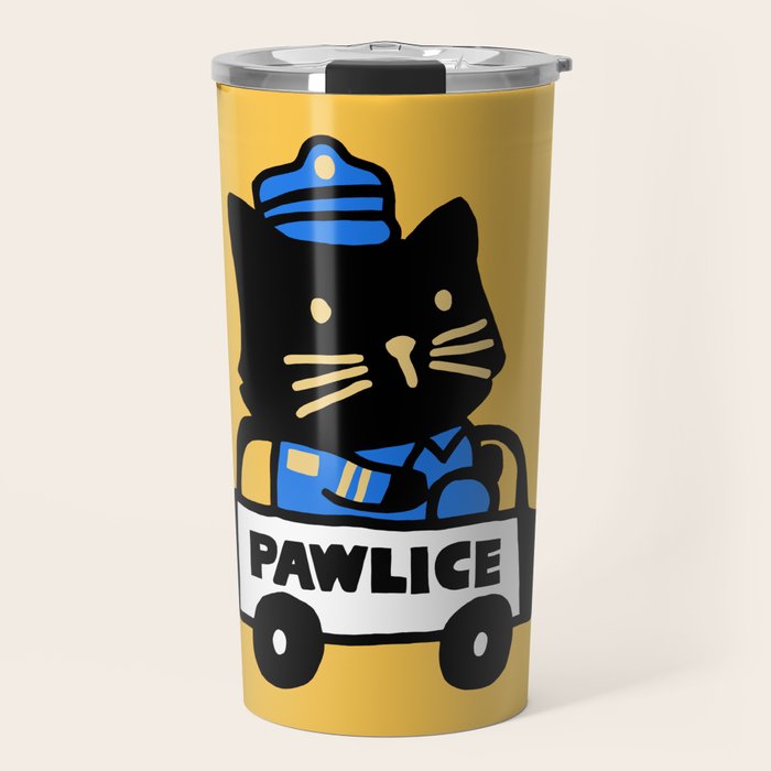 Here comes the cat pawlice Travel Mug Gallery Image 1