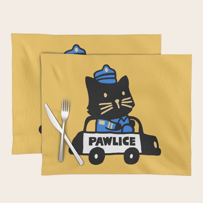 Here comes the cat pawlice Placemat Gallery Image 1