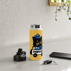 Here comes the cat pawlice Water Bottle Gallery Image 4