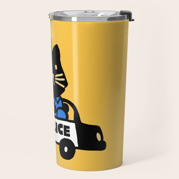 Here comes the cat pawlice Travel Mug Gallery Image 2