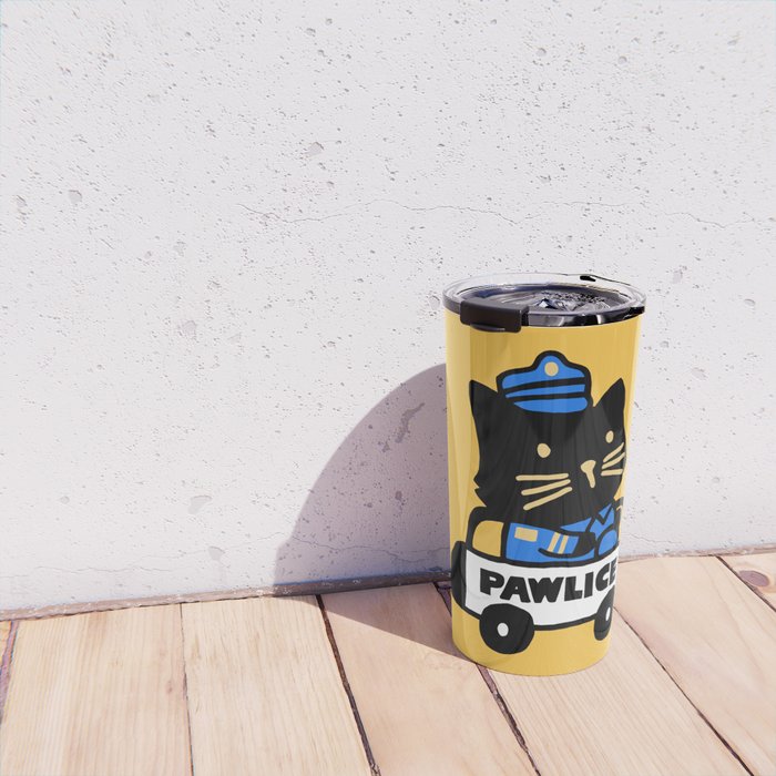 Here comes the cat pawlice Travel Mug Gallery Image 4