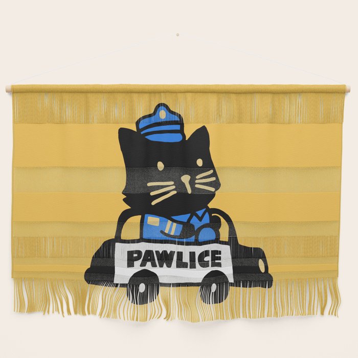 Here comes the cat pawlice Wall Hanging Gallery Image 1