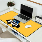 Here comes the cat pawlice Desk Mat Gallery Image 2