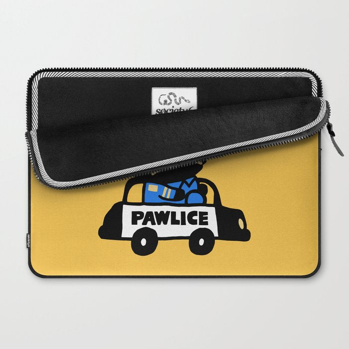 Here comes the cat pawlice Laptop Sleeve Gallery Image 2