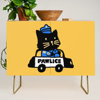 Here comes the cat pawlice Credenza Gallery Image 1