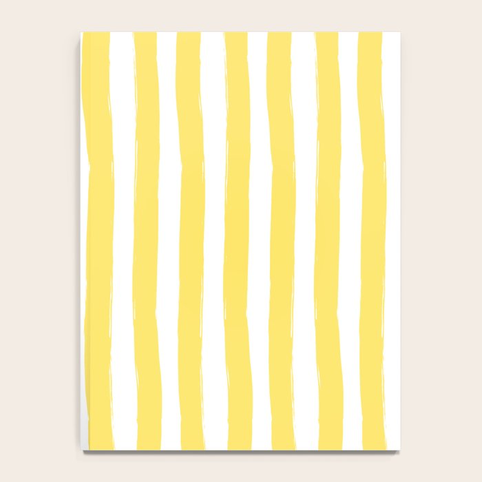 Yellow and White Cabana Stripes Palm Beach Preppy Notebook Gallery Image 4