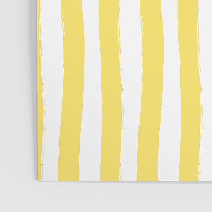 Yellow and White Cabana Stripes Palm Beach Preppy Poster Gallery Image 3