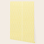 Yellow and White Cabana Stripes Palm Beach Preppy Wallpaper Gallery Image 2