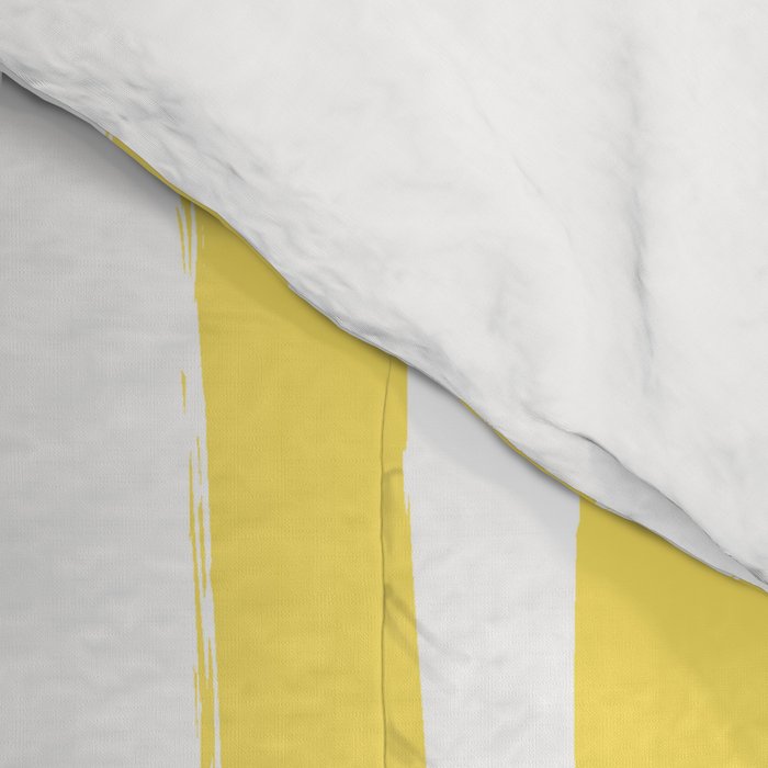 Yellow and White Cabana Stripes Palm Beach Preppy Comforter Gallery Image 4