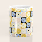 Retro Flowers Check Pattern XXVII Coffee Mug Gallery Image 4