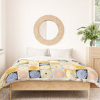 Retro Flowers Check Pattern XXVII Duvet Cover Gallery Image 3