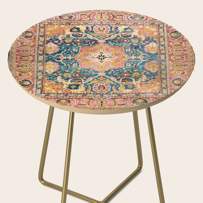 Amritsar Punjab North Indian Rug Print Side Table Gallery Image 2