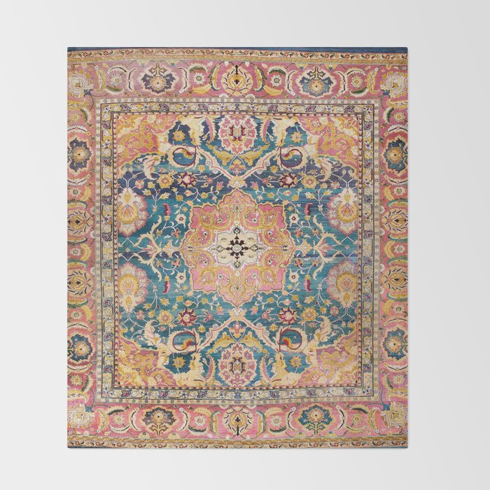 Amritsar Punjab North Indian Rug Print Throw Blanket Gallery Image 2