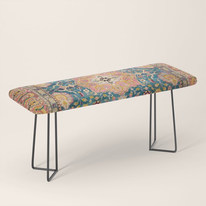 Amritsar Punjab North Indian Rug Print Bench Gallery Image 1