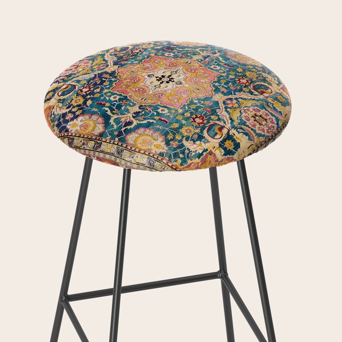 Amritsar Punjab North Indian Rug Print Stool Gallery Image 2