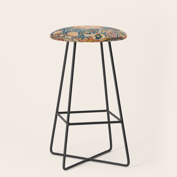 Amritsar Punjab North Indian Rug Print Stool Gallery Image 1