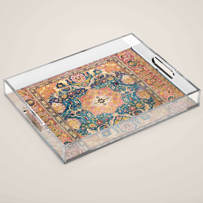Amritsar Punjab North Indian Rug Print Acrylic Tray Gallery Image 1