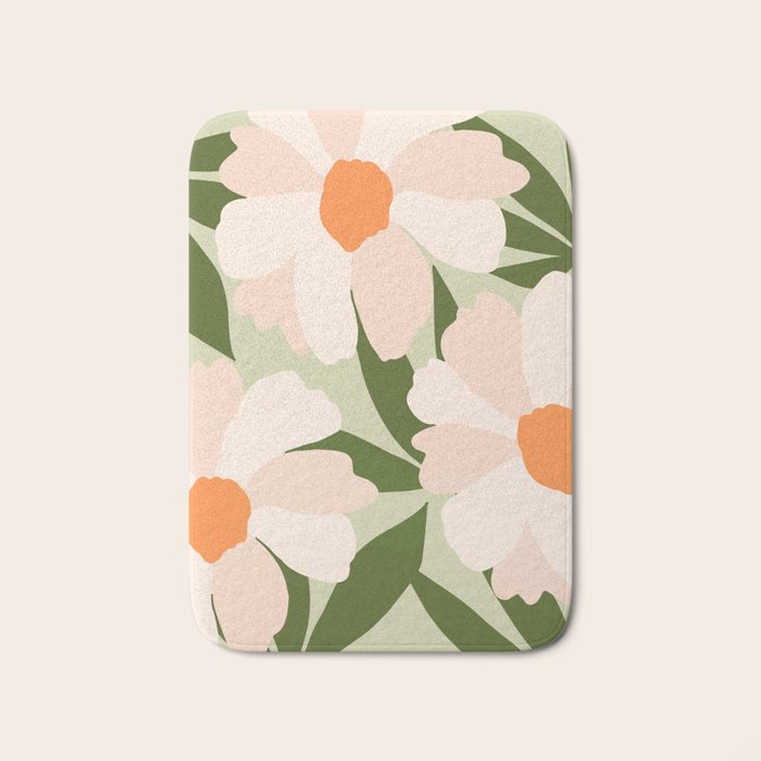 Freya's flower - greenery Bath Mat Gallery Image 1