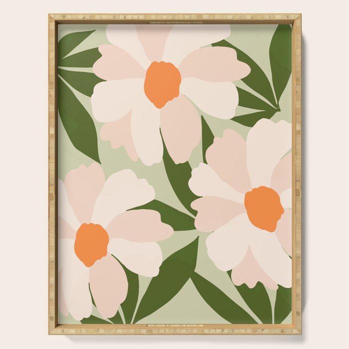Freya's flower - greenery Serving Tray Gallery Image 1