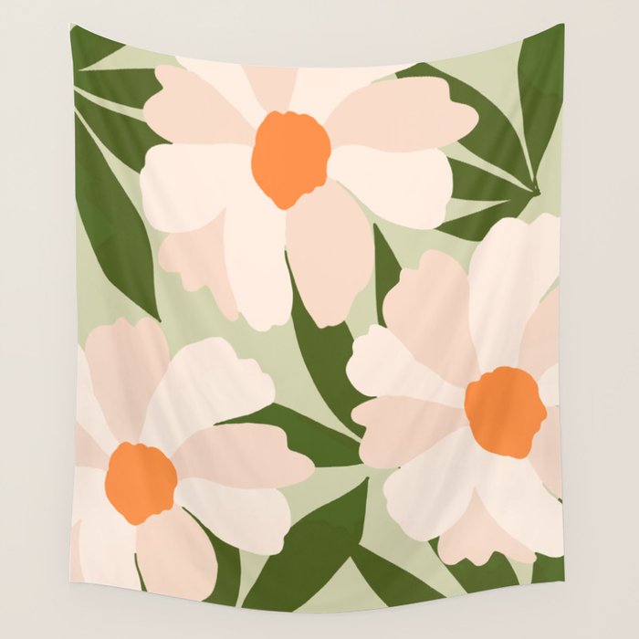 Freya's flower - greenery Wall Tapestry Gallery Image 1
