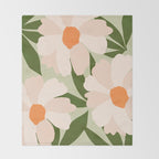 Freya's flower - greenery Throw Blanket Gallery Image 2