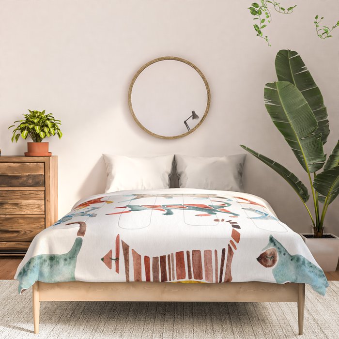 Cat Collection: Watercolor Comforter Gallery Image 3