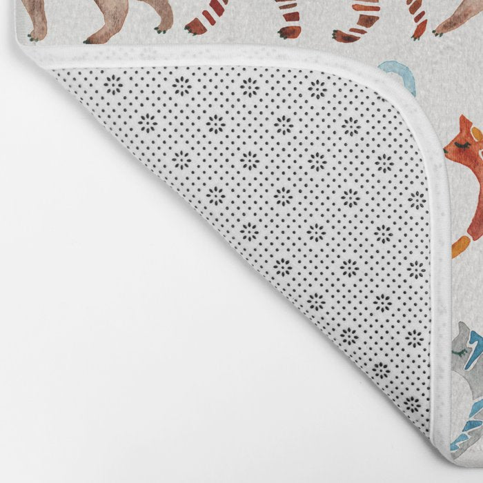 Cat Collection: Watercolor Bath Mat Gallery Image 2