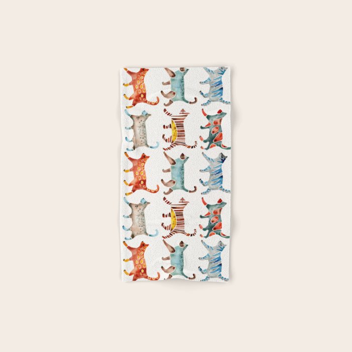Cat Collection: Watercolor Bath Towel Gallery Image 1