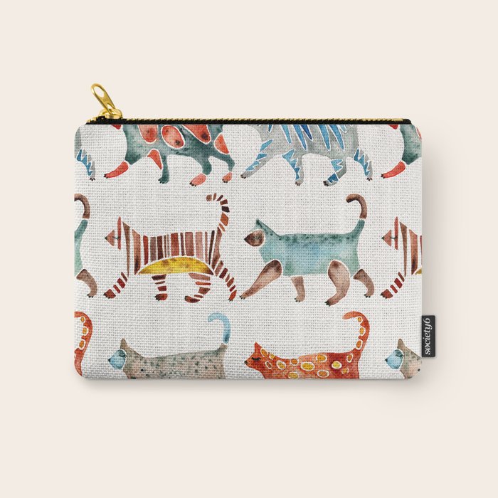 Cat Collection: Watercolor Carry All Pouch Gallery Image 1