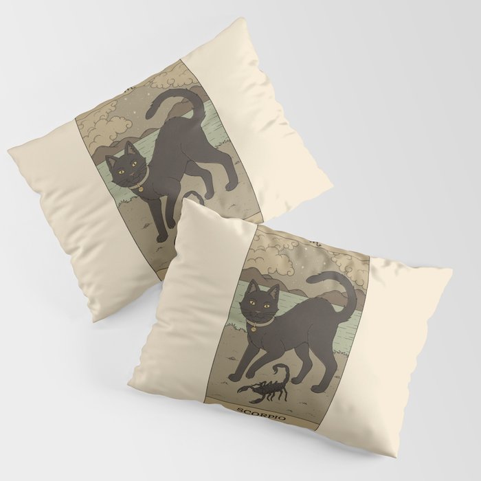 Scorpio Cat Pillow Sham Gallery Image 1
