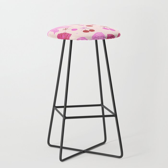 Striped Bows with Cherries  Stool Gallery Image 1