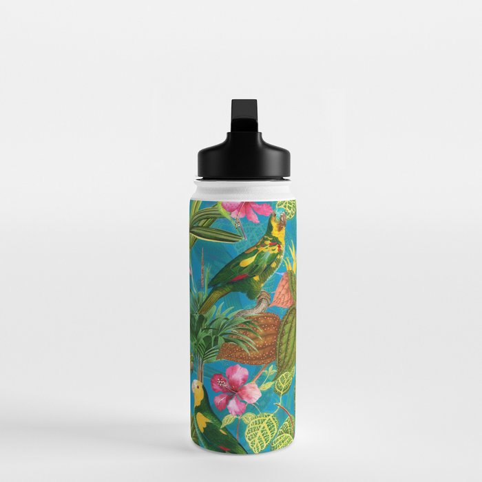 Vintage & Shabby Chic - Hot Exotic Tropical Birds Jungle Water Bottle Gallery Image 3