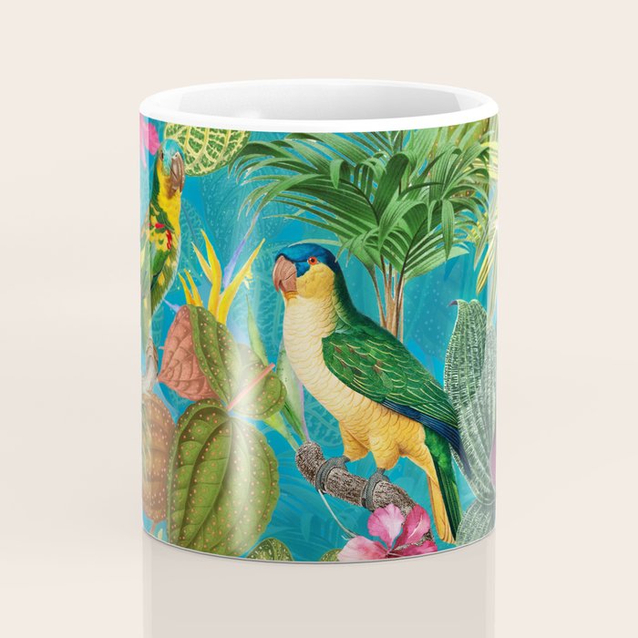 Vintage & Shabby Chic - Hot Exotic Tropical Birds Jungle Coffee Mug Gallery Image 4