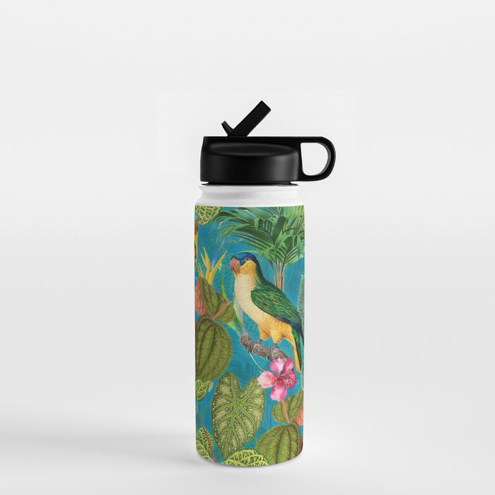 Vintage & Shabby Chic - Hot Exotic Tropical Birds Jungle Water Bottle Gallery Image 1