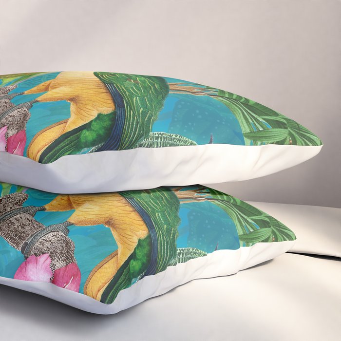Vintage & Shabby Chic - Hot Exotic Tropical Birds Jungle Pillow Sham Gallery Image 3
