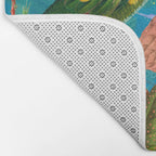 Vintage & Shabby Chic - Hot Exotic Tropical Birds Jungle Bath Mat Gallery Image 2
