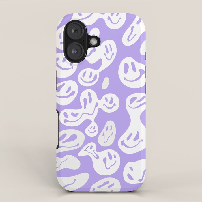 Pastel Purple Dripping Smiley iPhone Case Gallery Image 1