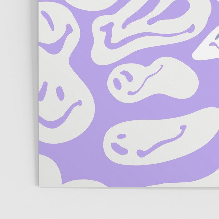 Pastel Purple Dripping Smiley Poster Gallery Image 3