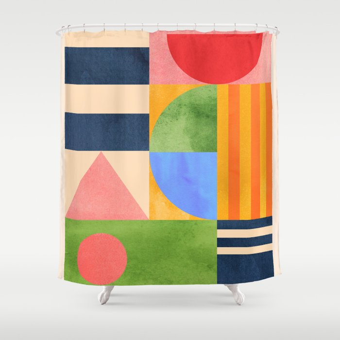 Geometric Shapes 148 Shower Curtain Gallery Image 1