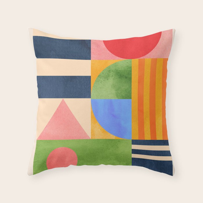 Geometric Shapes 148 Throw Pillow Gallery Image 1